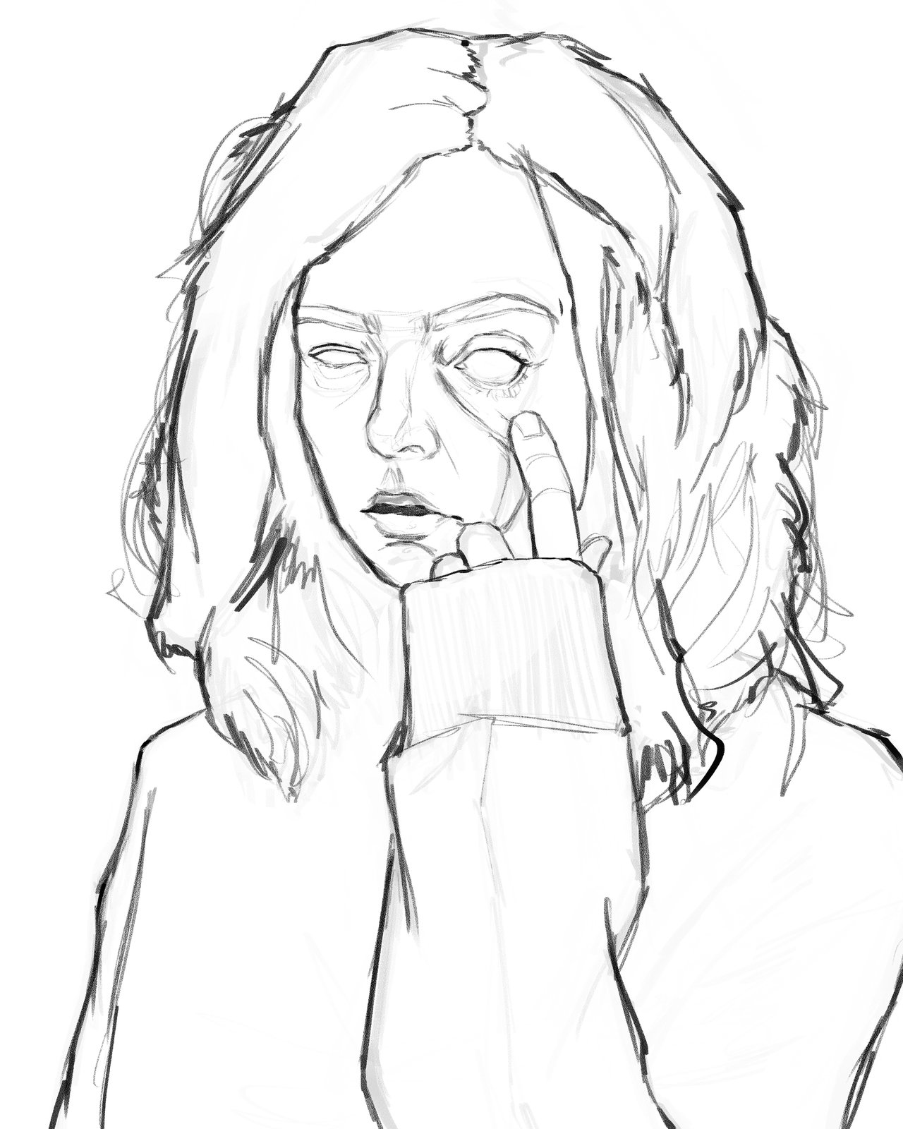 Illustration 9 sketch process