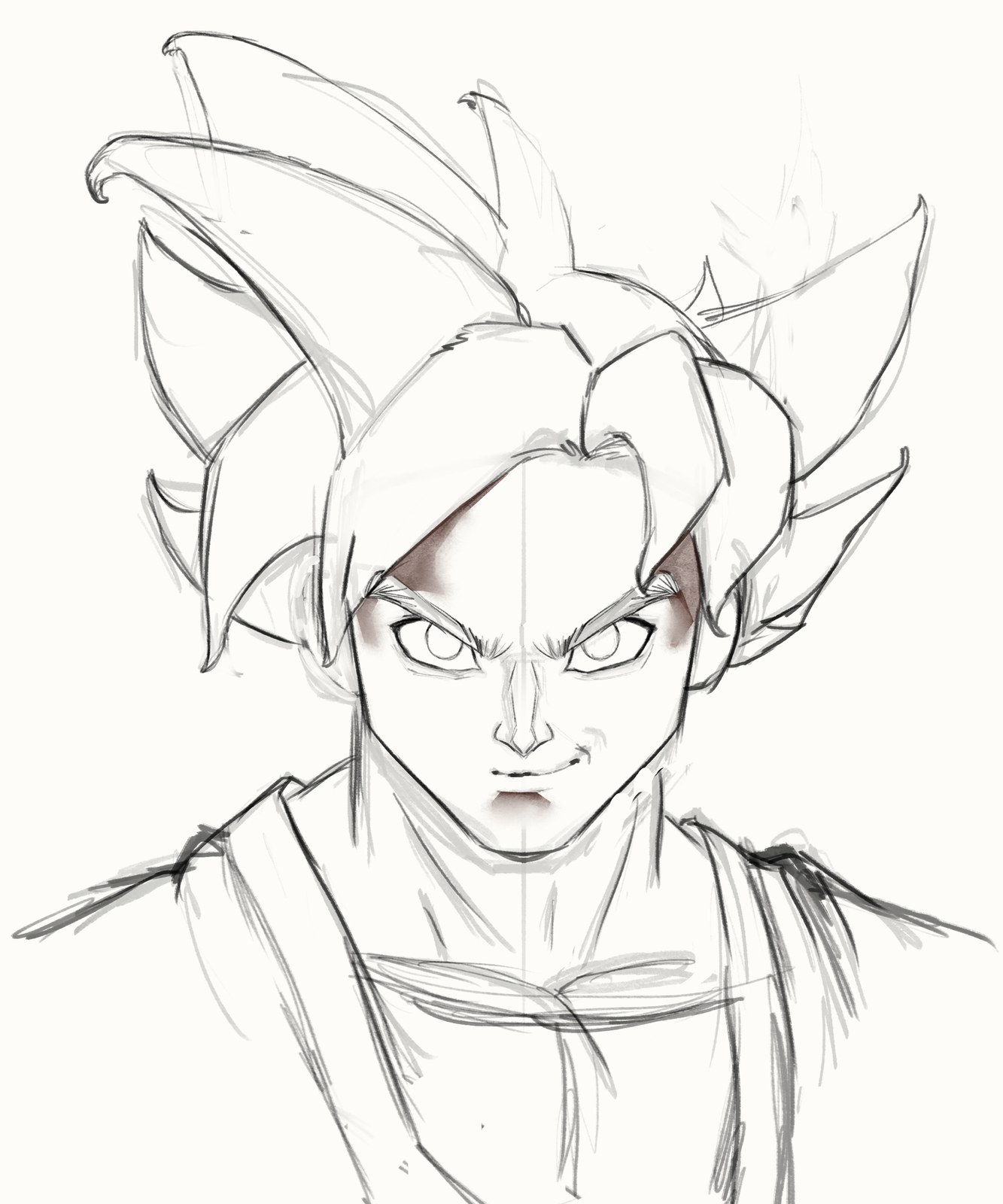 Illustration 13 sketch process