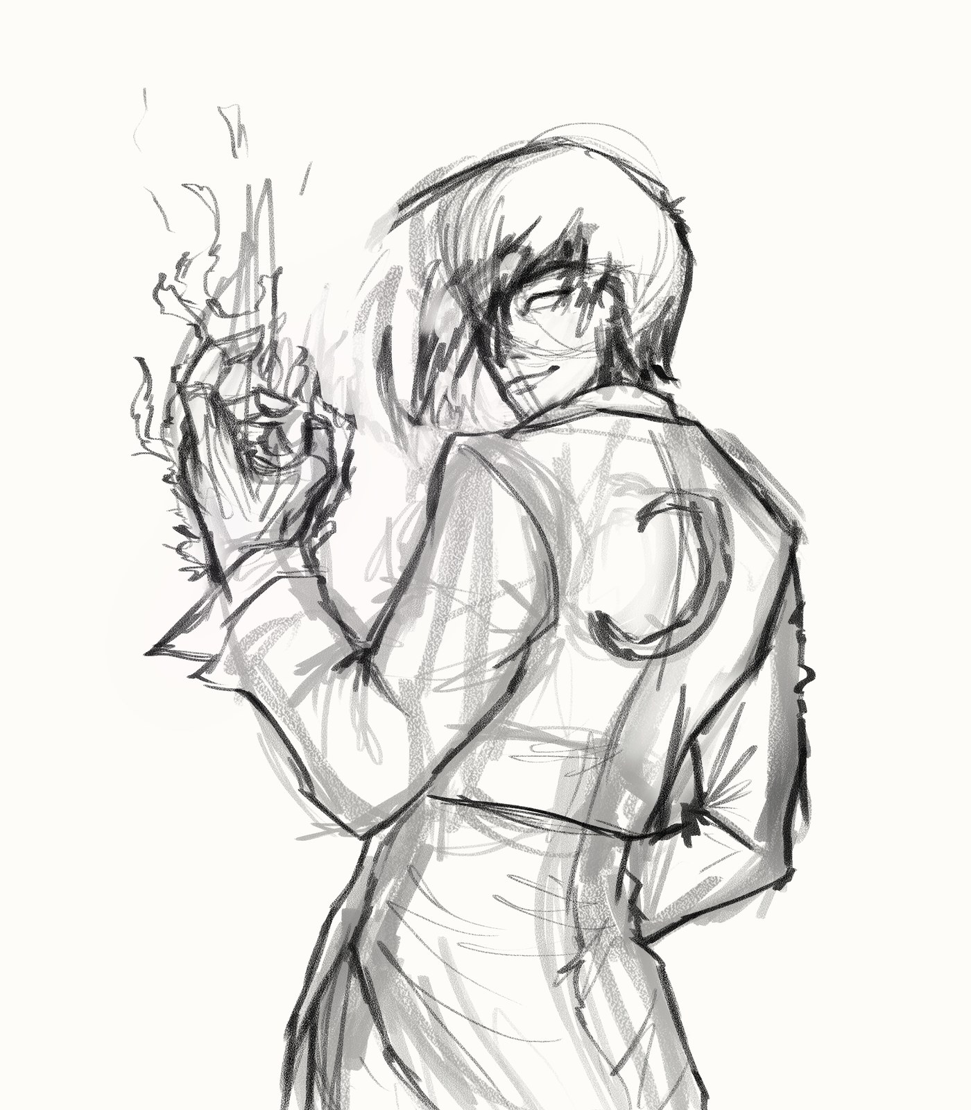 Illustration 14 sketch process